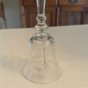 Vintage Hand Etched Glass Bell